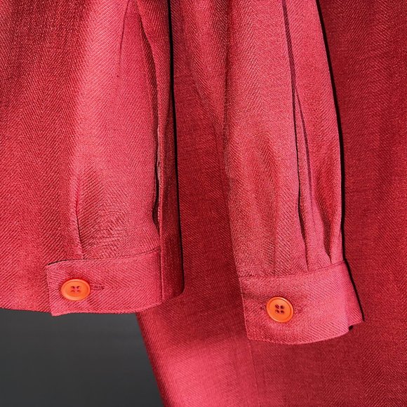 Vintage Patchington 3 pc Set seashell coral pink Jacket Pants Top sz S small - Picture 13 of 15